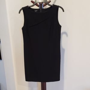 Talbots sleeveless, lined black mini dress, size 6P